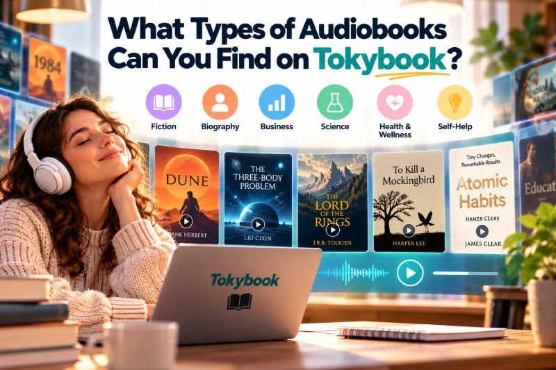 What Types of Audiobooks Can You Find on Tokybook?